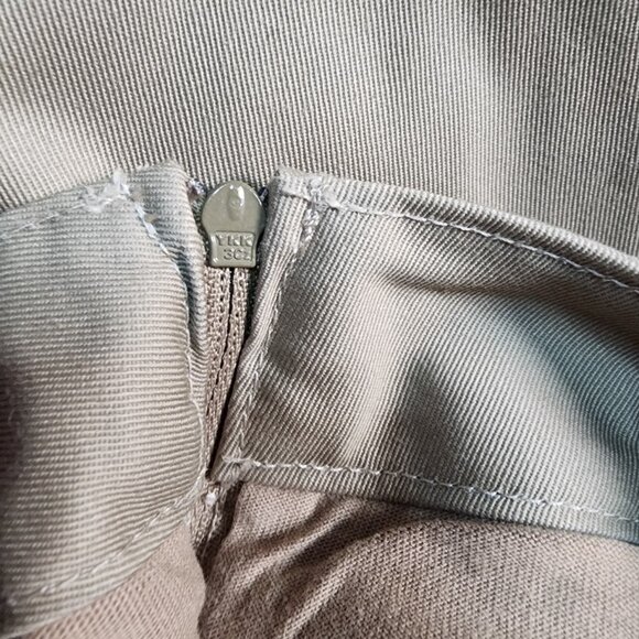 Lands End Skirt Skort Womens Size 16 Solid Tan Khaki Pencil Uniform Side Zipper - Picture 3 of 7